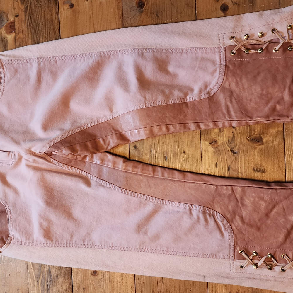 Roberto Cavalli Blush Lace-Up Trousers